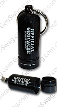 Small Cylinder Geocache- Black
